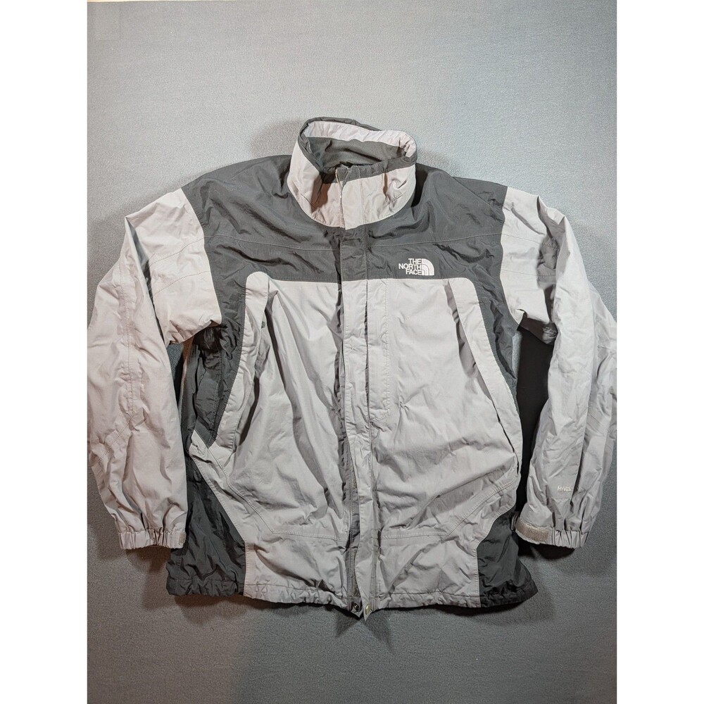 The North Face HyVent Men’s XL Gray Black Waterproof Hooded Rain Jacket